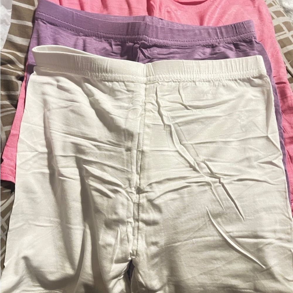 BNWOT 3 pairs of girls size 5T cotton stretch shorts